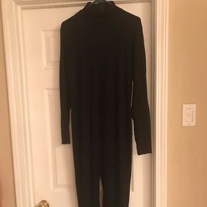Black turtleneck bodysuit